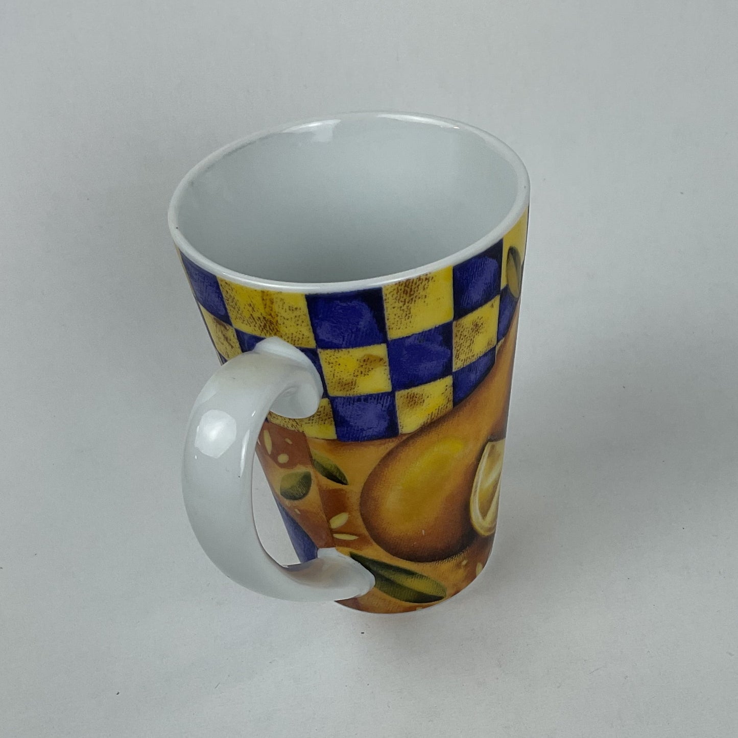 Vibrant Mediterranean Fruit Ceramic Latte Mug