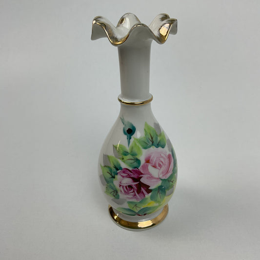 Vintage Hand-Painted Porcelain Rose Vanity Set – Matching 3-Piece Collection
