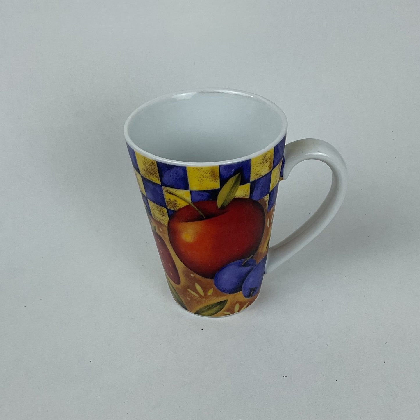 Vibrant Mediterranean Fruit Ceramic Latte Mug