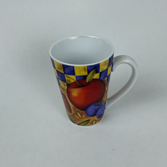 Vibrant Mediterranean Fruit Ceramic Latte Mug