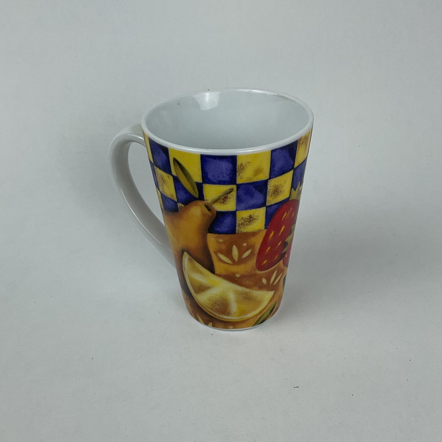 Vibrant Mediterranean Fruit Ceramic Latte Mug