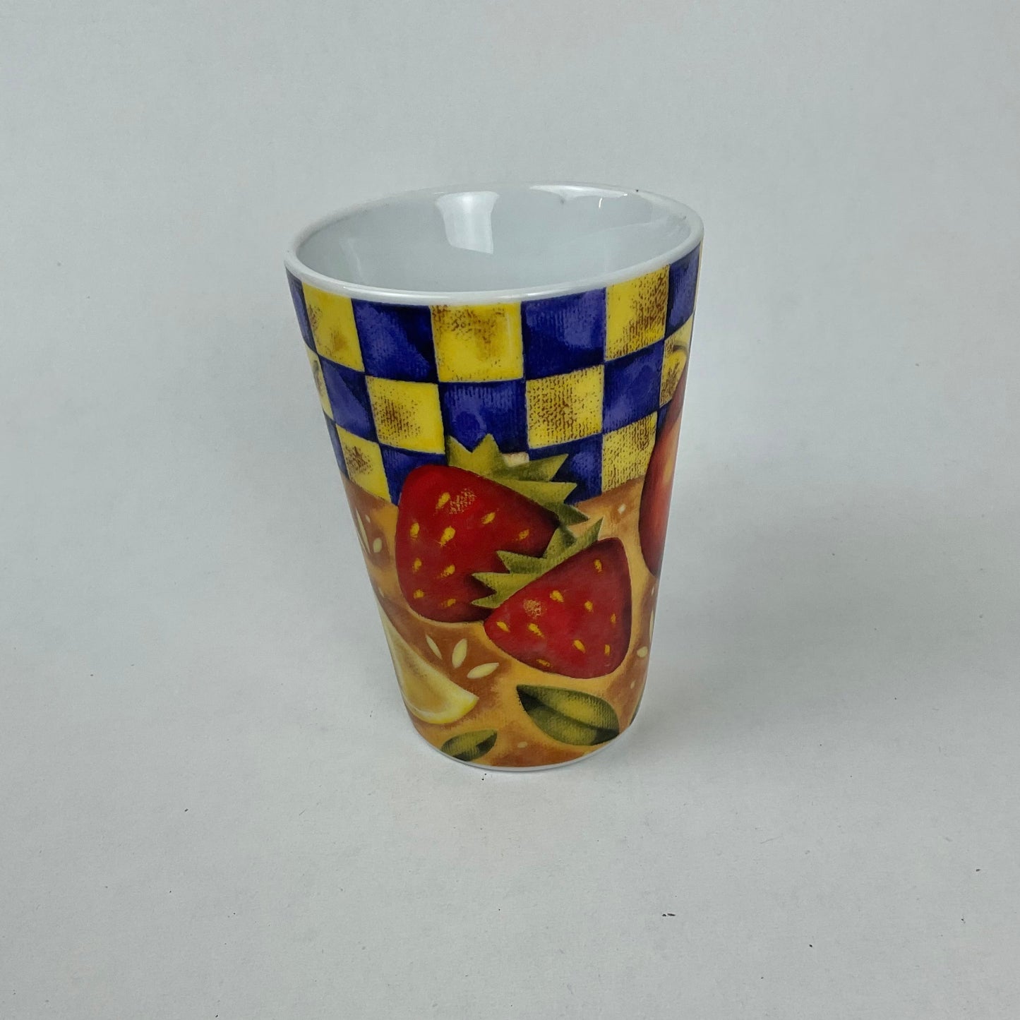 Vibrant Mediterranean Fruit Ceramic Latte Mug