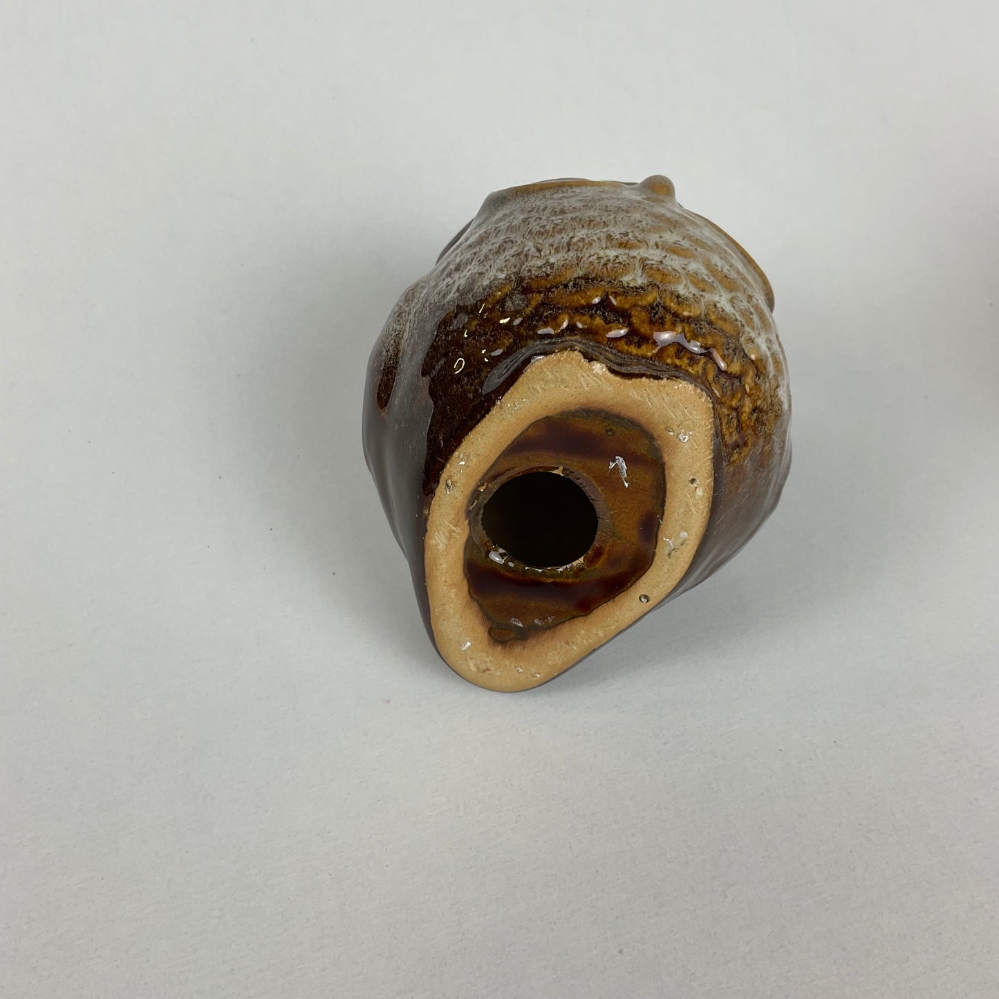 Vintage Otagiri Japan Brown Drip Glaze Ceramic Owl Figurines – Set of 2