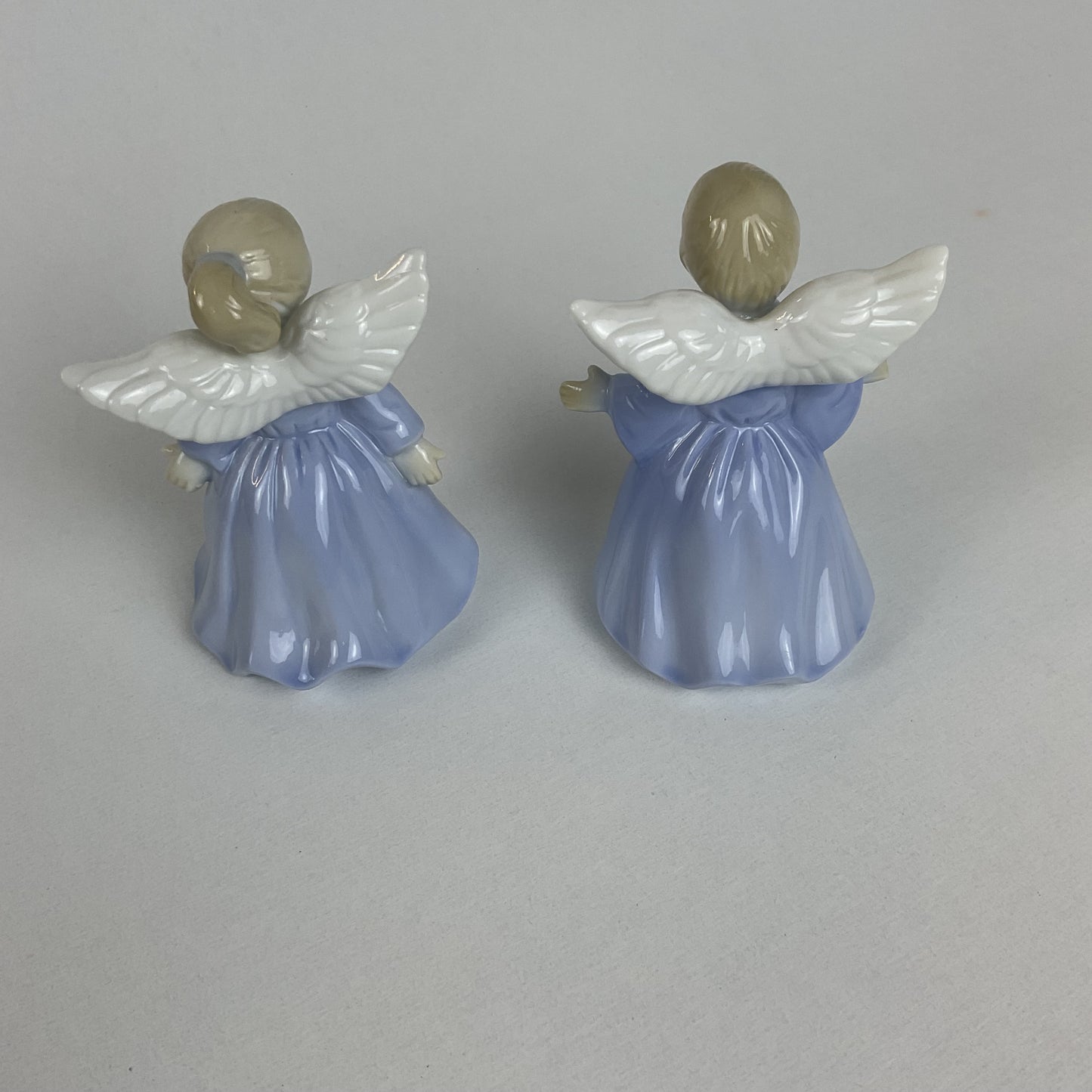 Vintage Mid-Century Porcelain Kissing Angel Bells – Set of 2