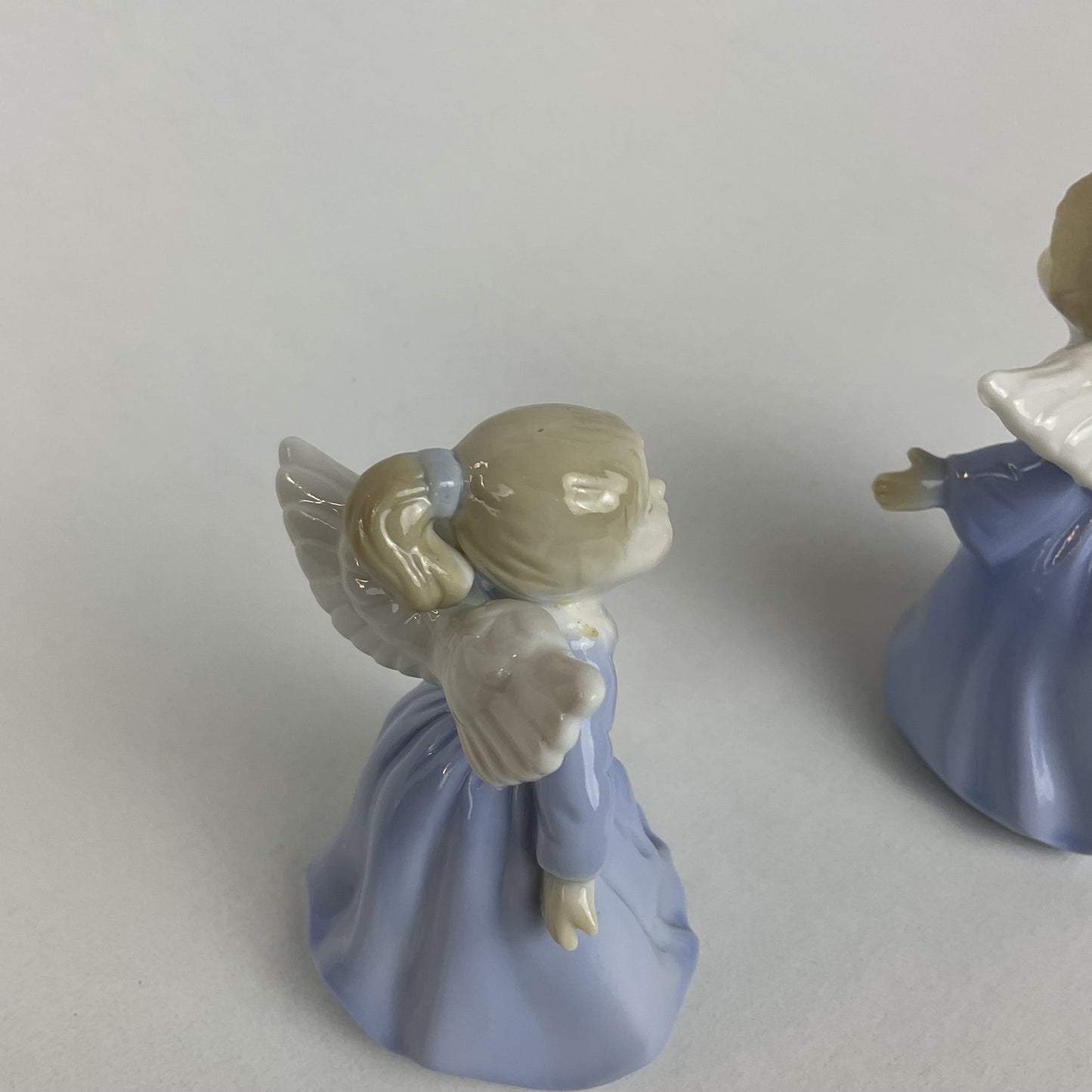Vintage Mid-Century Porcelain Kissing Angel Bells – Set of 2