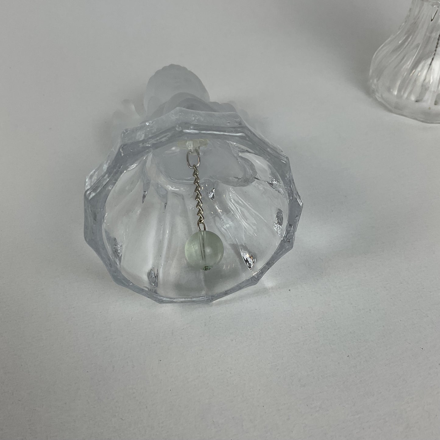 Vintage Crystal Clear Industries Frosted Angel Dinner Bells – Set of 2