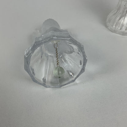Vintage Crystal Clear Industries Frosted Angel Dinner Bells – Set of 2