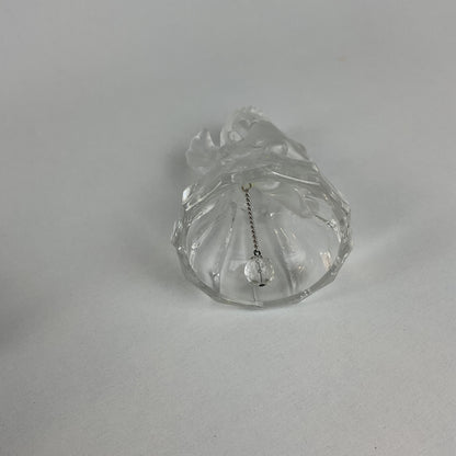 Vintage Crystal Clear Industries Frosted Angel Dinner Bells – Set of 2