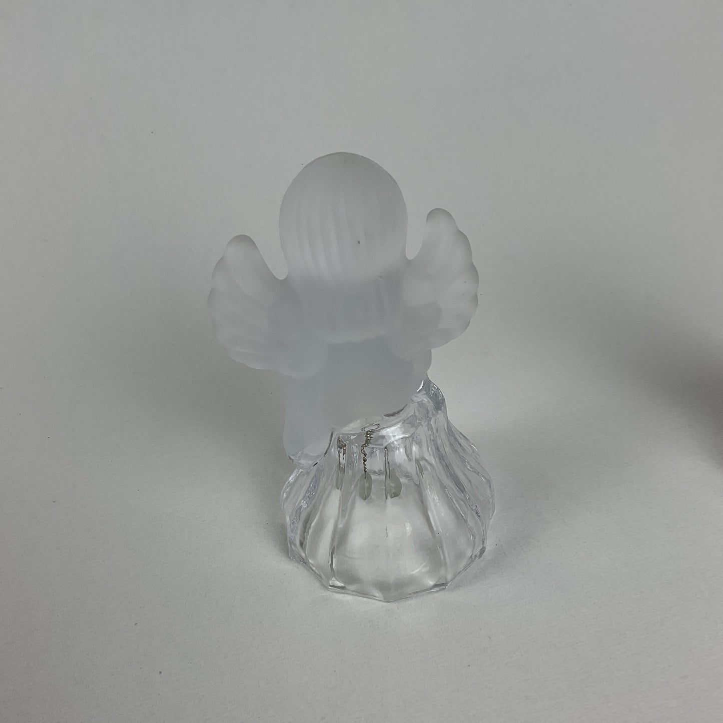 Vintage Crystal Clear Industries Frosted Angel Dinner Bells – Set of 2