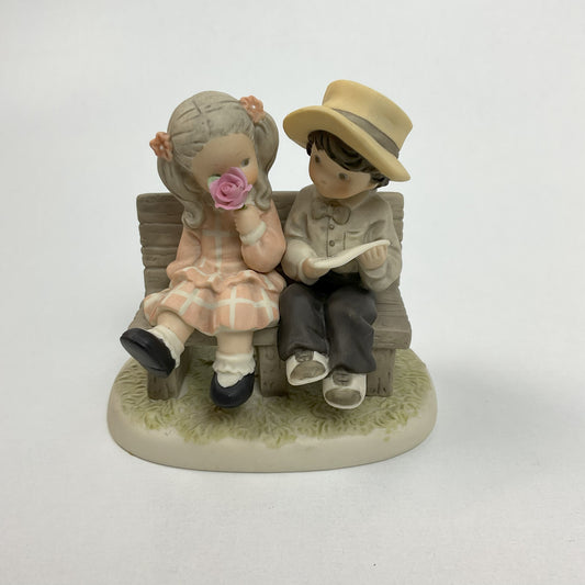 Vintage 2001 Enesco Bahner Studios "First Valentine" Porcelain Figurine