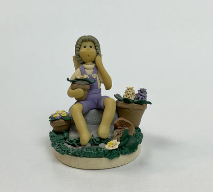 Vintage 1999 Inklings by Papel Giftware Gardening Girl Figurine